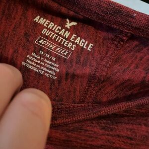 American Eagle Outfitters Burgundy Active Flex Tee